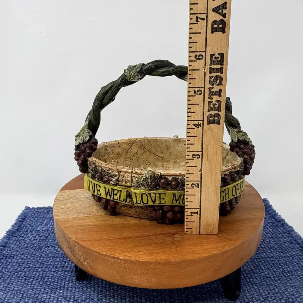 Vintage Kirkland's Decorative Resin Basket 